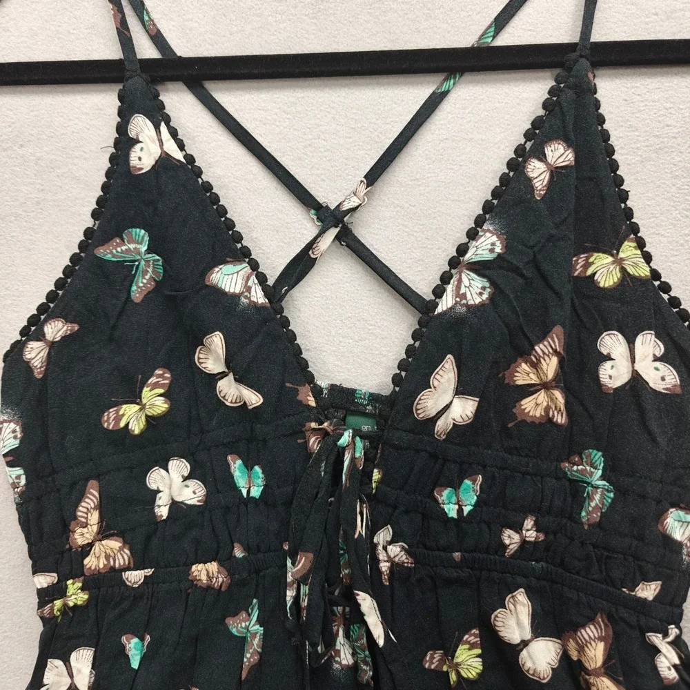 Wild Fable Butterfly Babydoll Dress Womens M Strappy Back 90s Y2K Whimsigoth